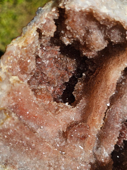 Superbe Géode d'Améthyste et Quartz hématoïde du Maroc