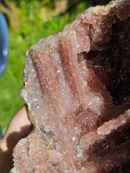 Superbe Géode d'Améthyste et Quartz hématoïde du Maroc