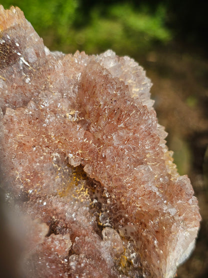 Superbe Géode d'Améthyste et Quartz hématoïde du Maroc