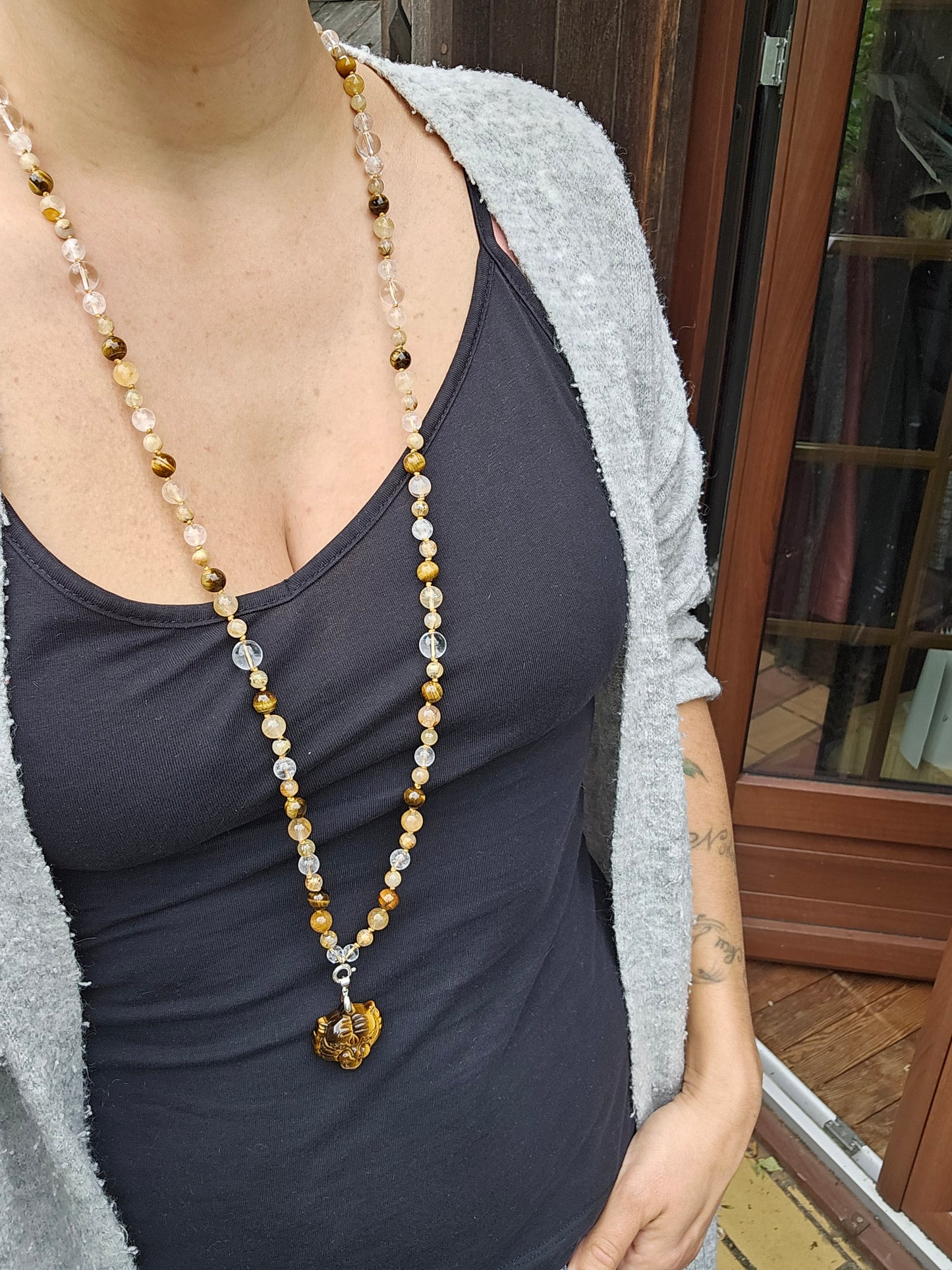 Collier Mala "Powerful" (pendentif à choisir)