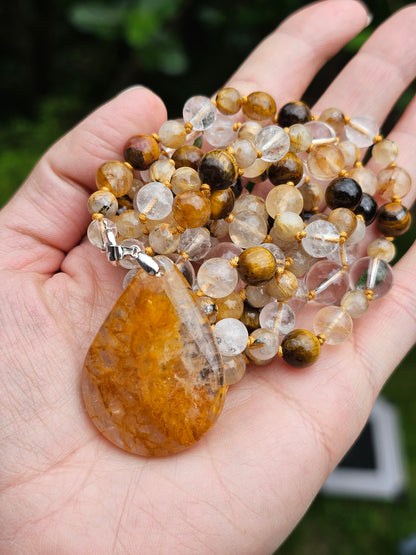 Collier Mala "Powerful" (pendentif à choisir)