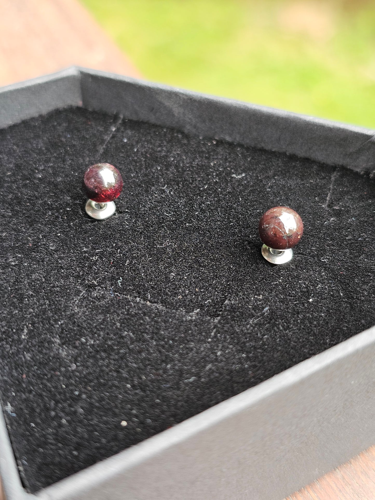Boucles d'oreilles Grenat