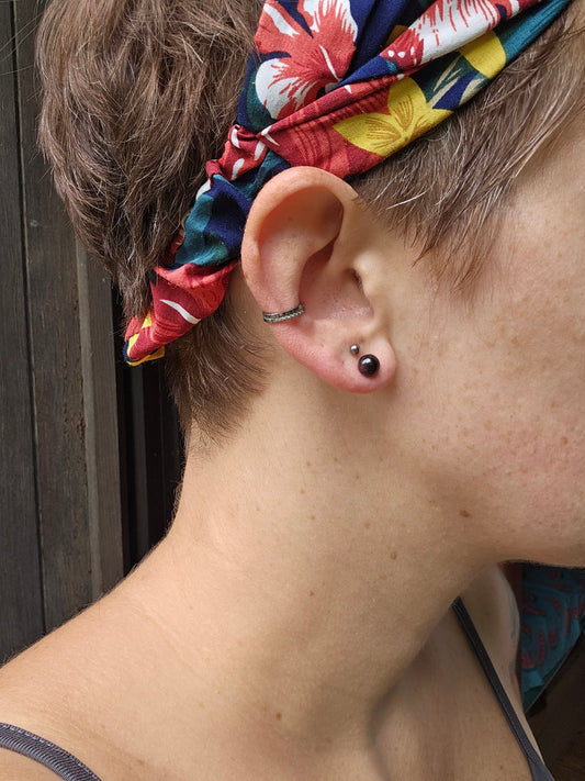 Boucles d'oreilles Grenat