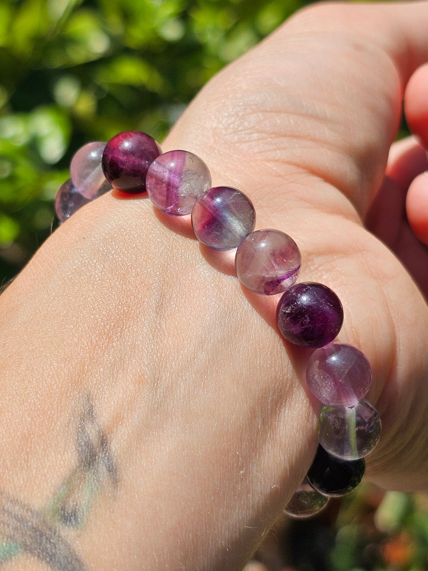 Bracelet Fluorite arc en ciel 10mm n°2