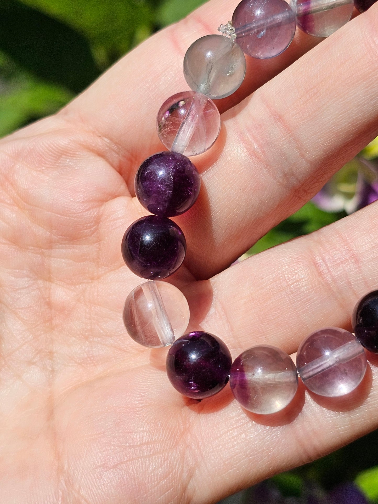 Bracelet Fluorite arc en ciel 10mm n°2