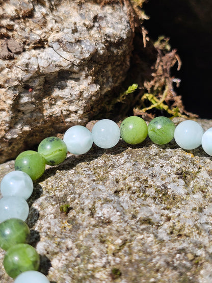 Bracelet Garniérite et jade néphrite