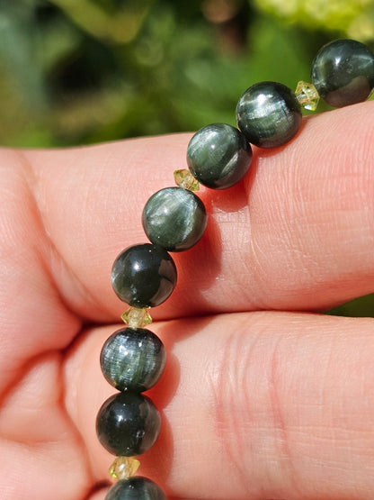 Bracelet Séraphinite et Péridot