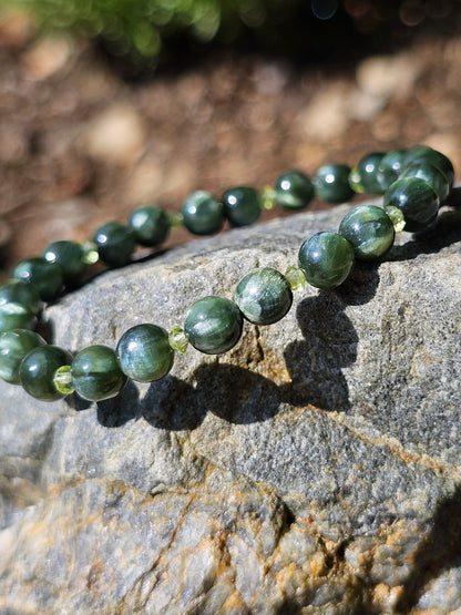 Bracelet Séraphinite et Péridot