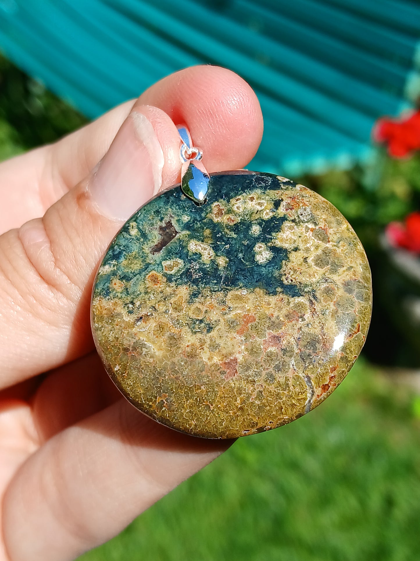 Pendentif Jaspe orbiculaire C