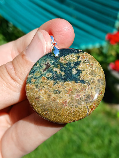 Pendentif Jaspe orbiculaire C