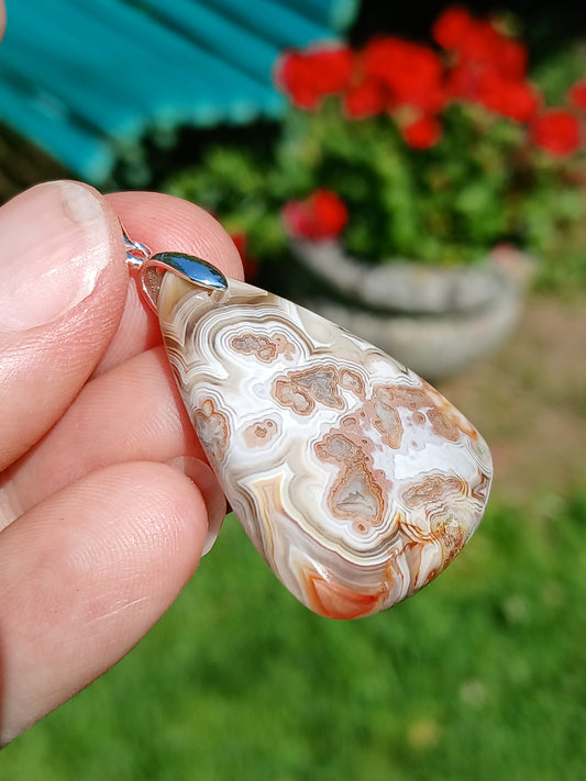Pendentif Agate crazy lace n°1