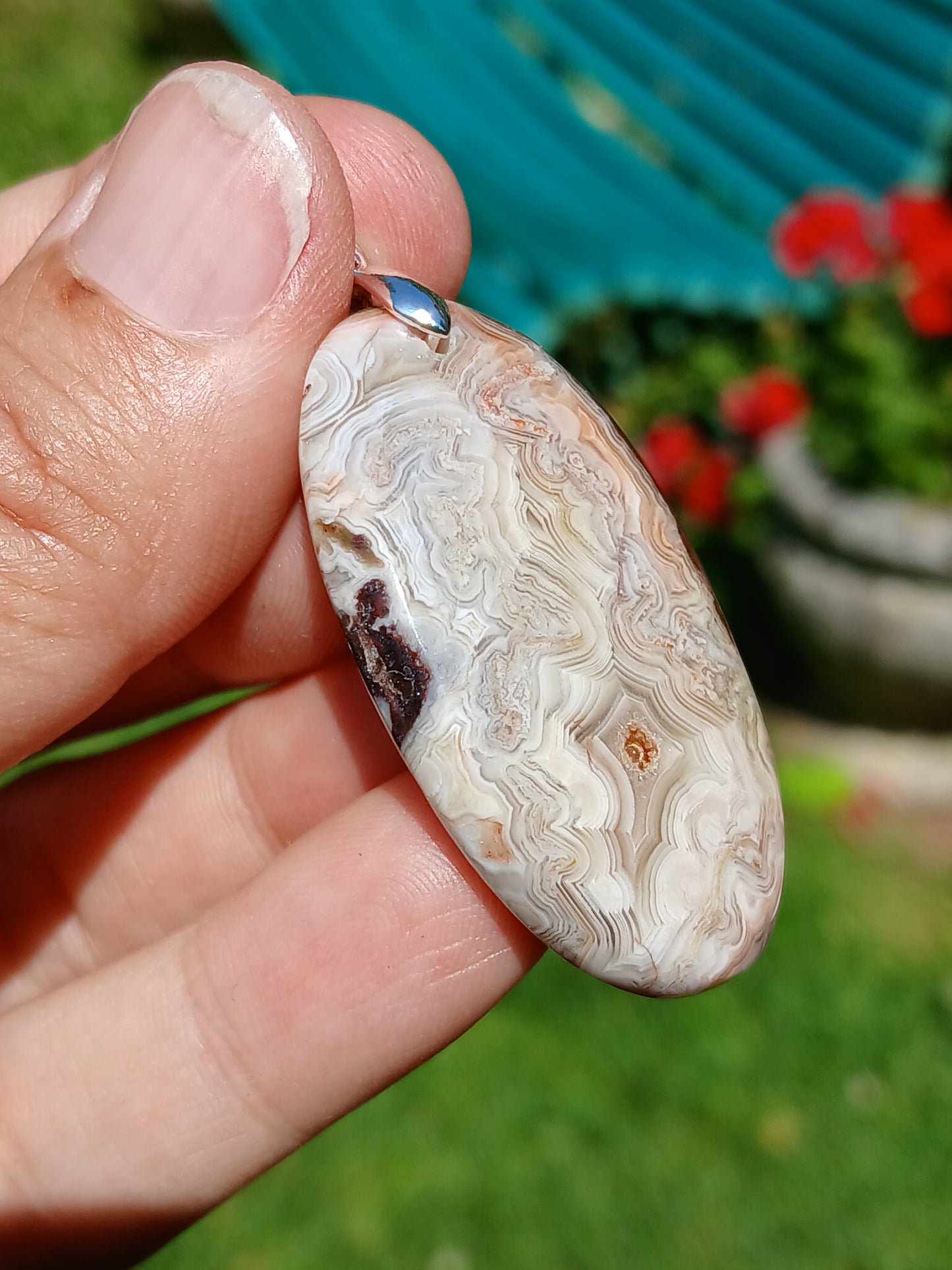 Pendentif Agate crazy lace n°7