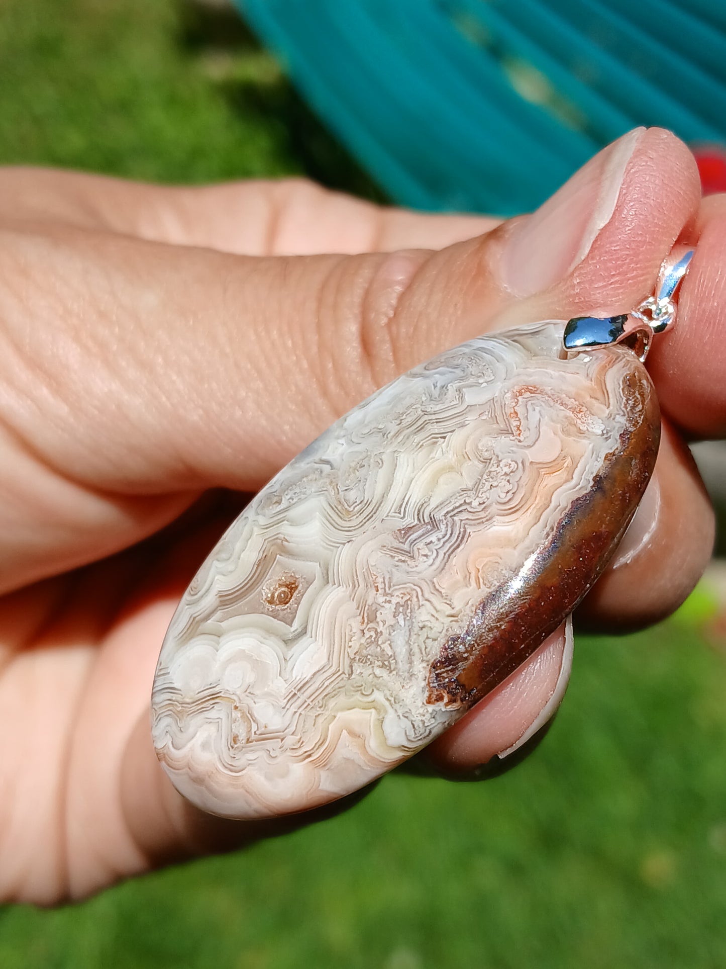 Pendentif Agate crazy lace n°7