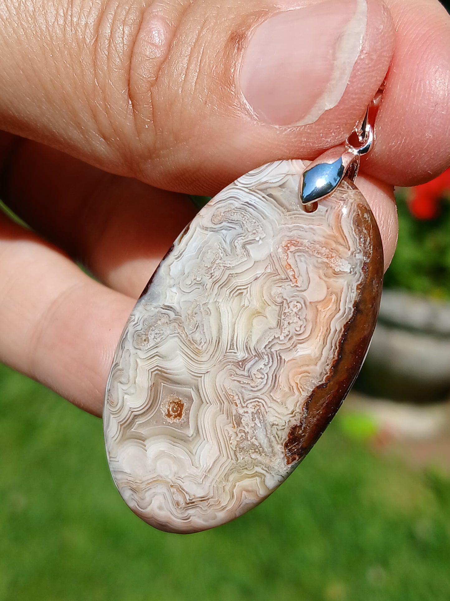 Pendentif Agate crazy lace n°7