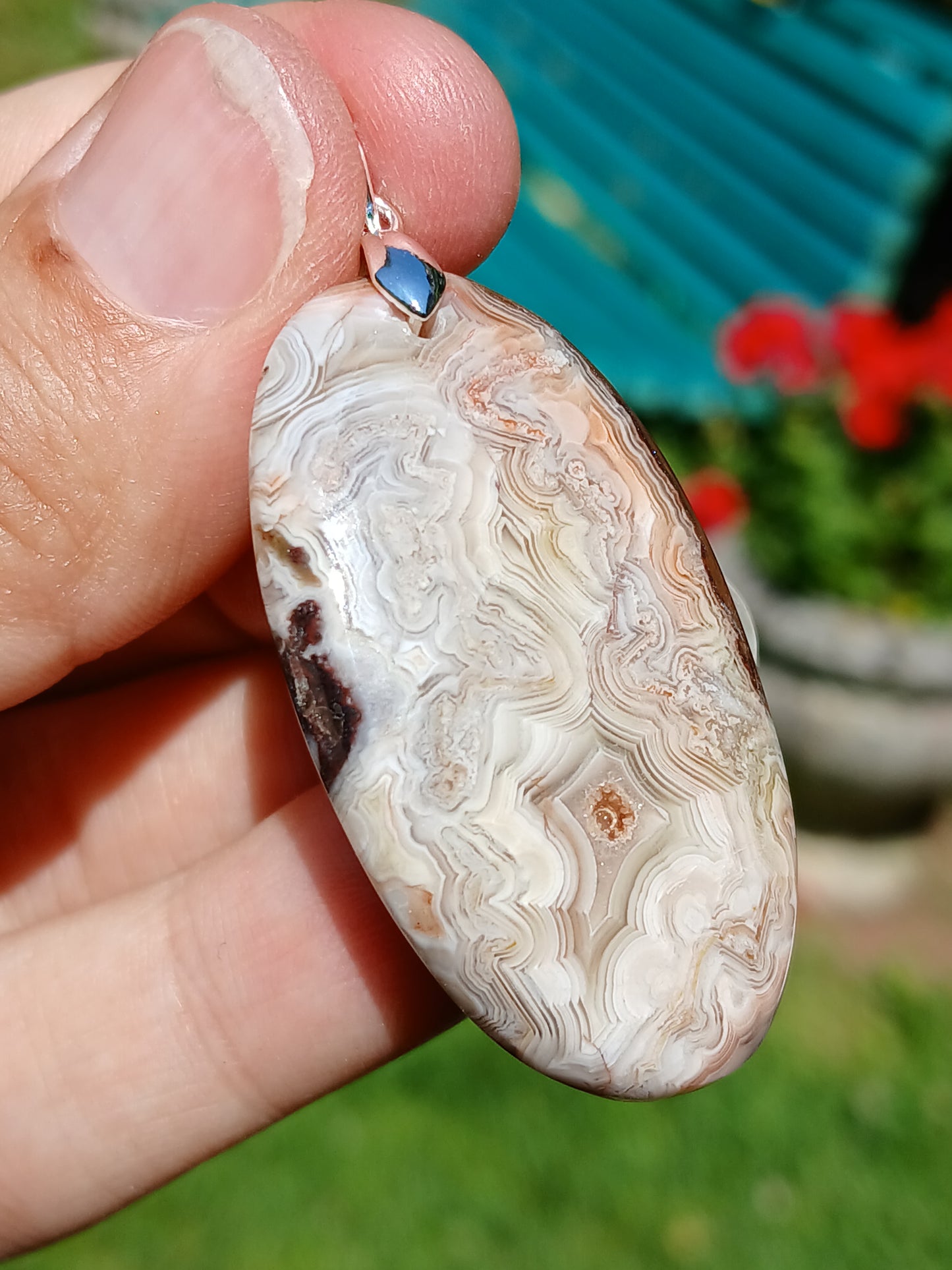 Pendentif Agate crazy lace n°7