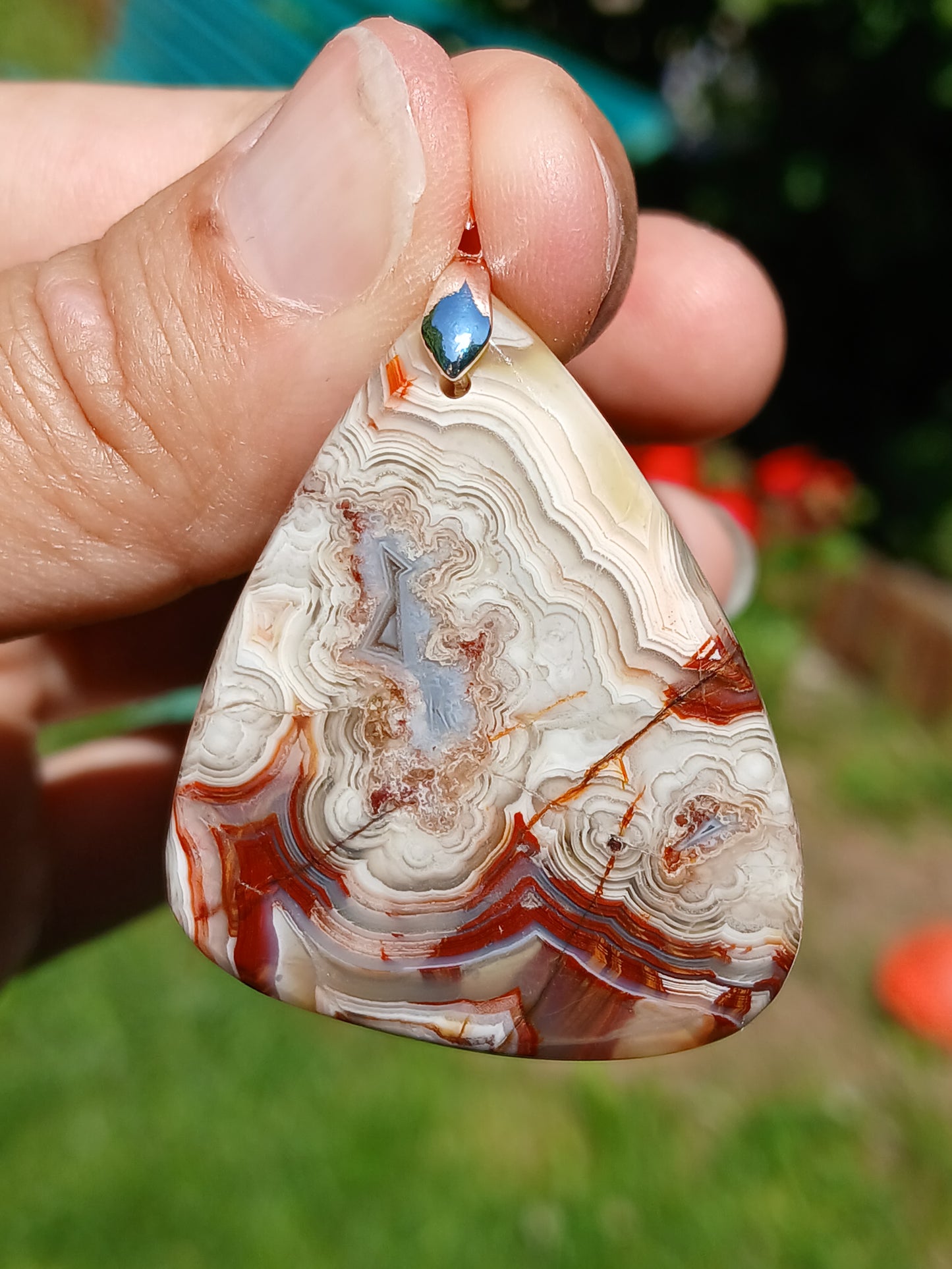 Pendentif Agate crazy lace n°8