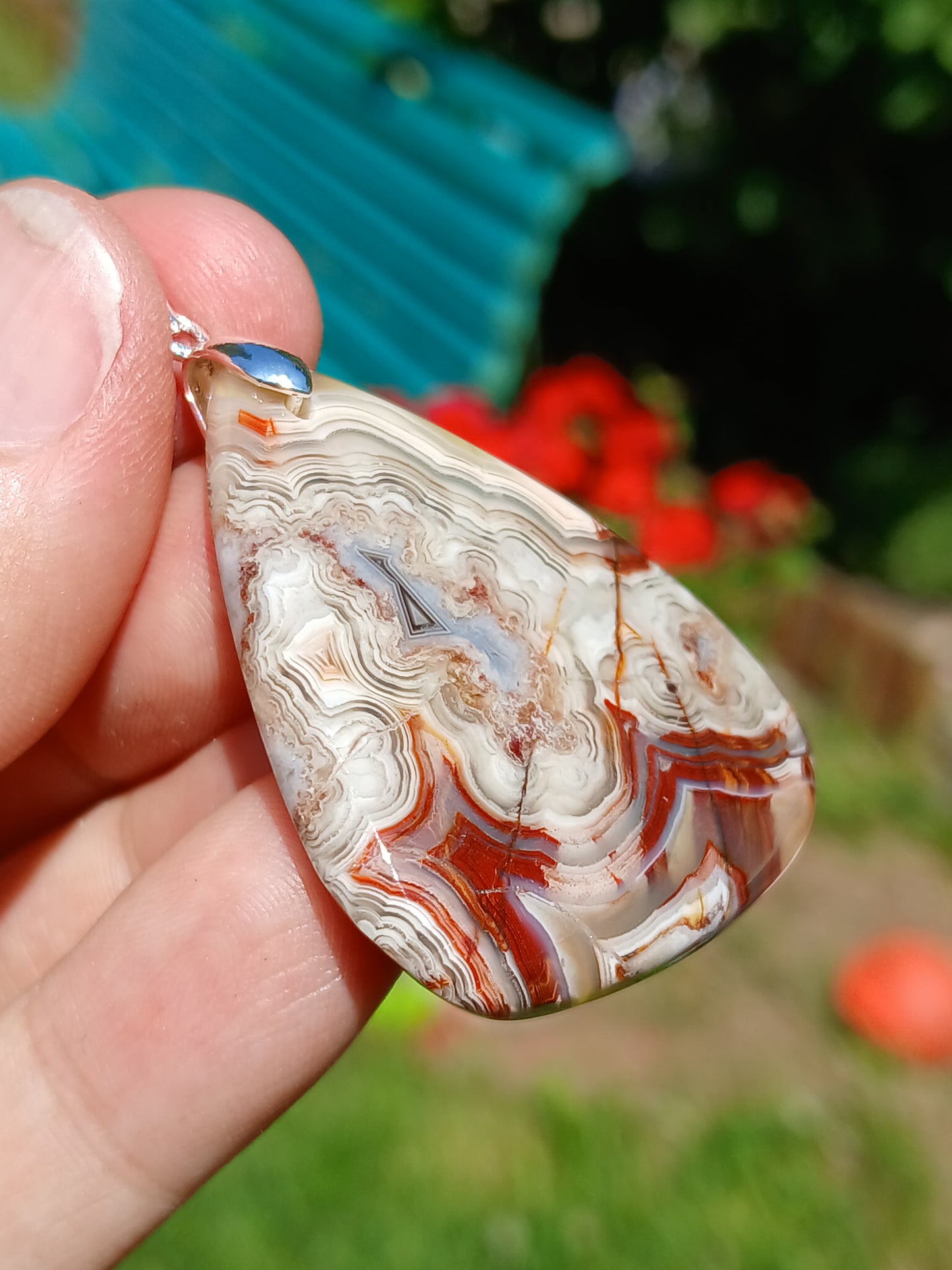 Pendentif Agate crazy lace n°8