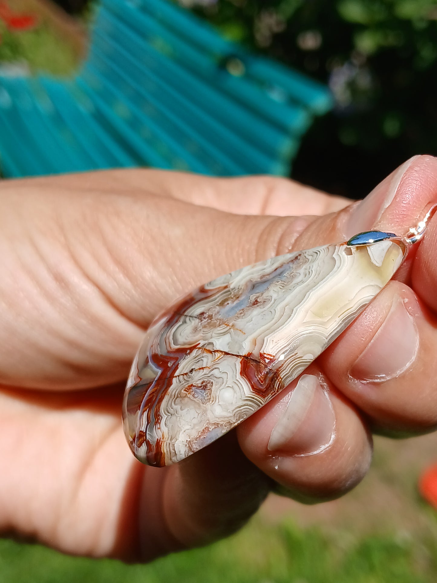 Pendentif Agate crazy lace n°8