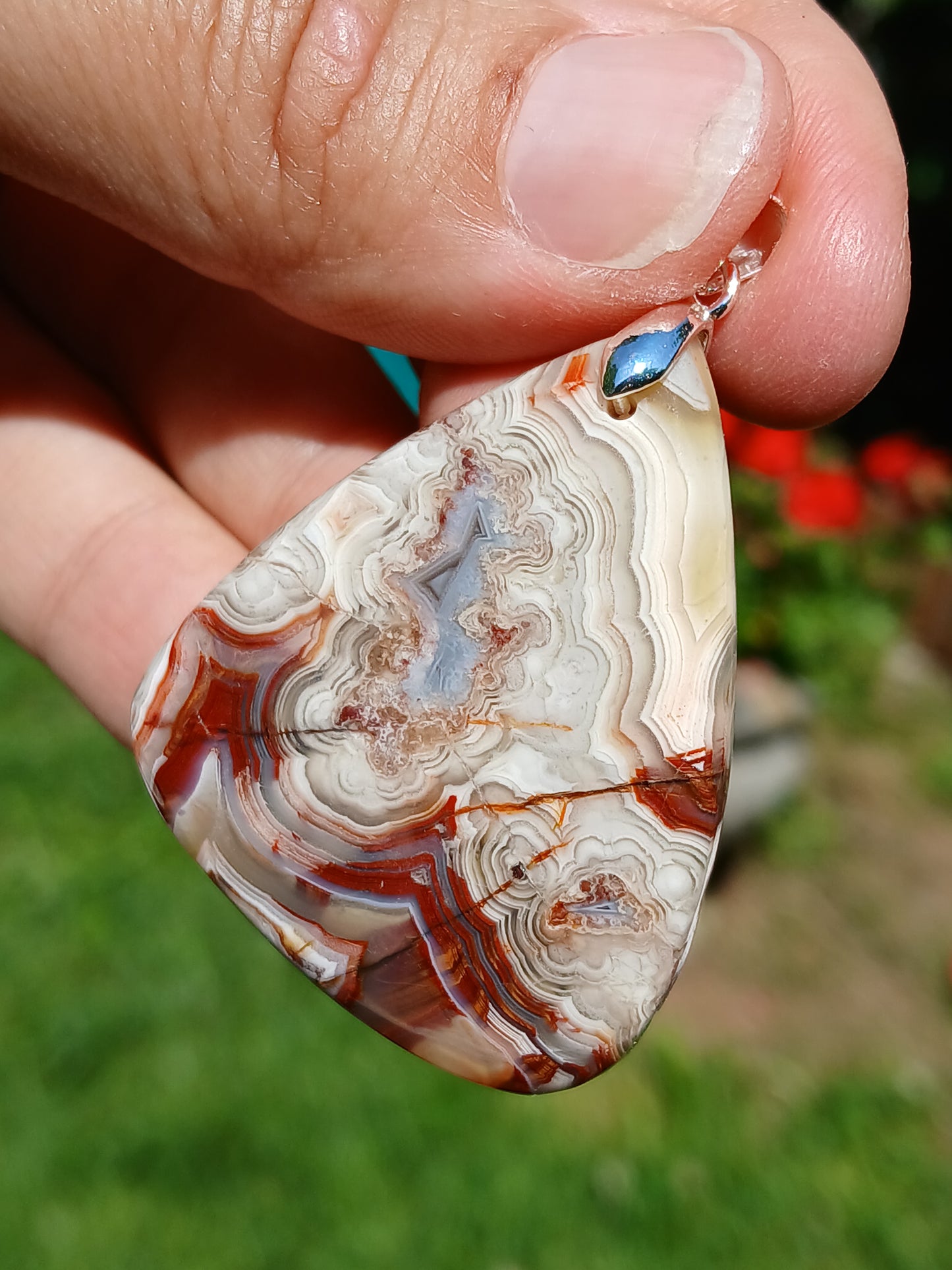Pendentif Agate crazy lace n°8