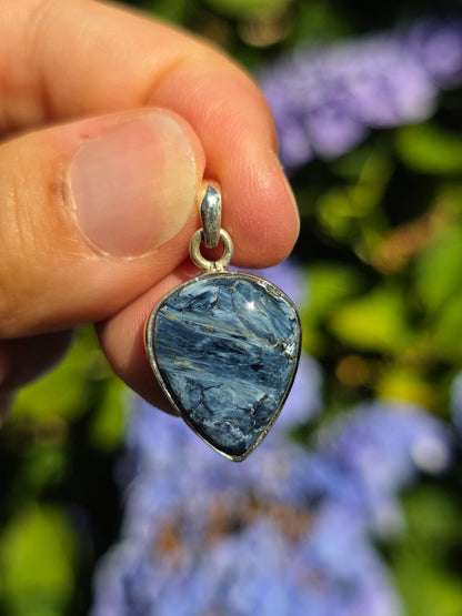Pendentif en Pietersite serti argent 925 n°2