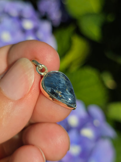 Pendentif en Pietersite serti argent 925 n°4