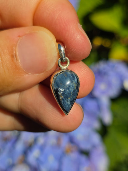 Pendentif en Pietersite serti argent 925 n°4