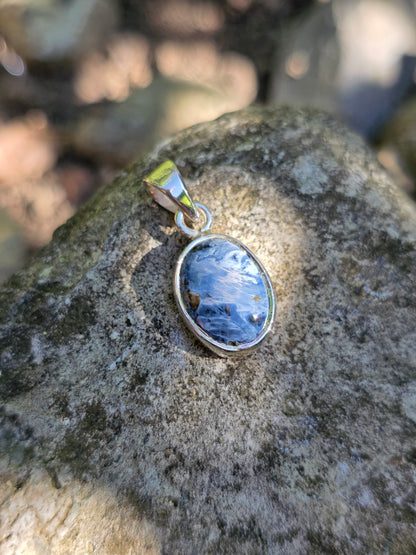 Pendentif en Pietersite serti argent 925 n°5