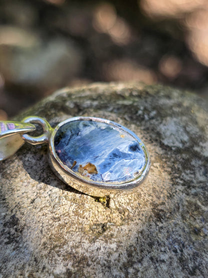 Pendentif en Pietersite serti argent 925 n°5