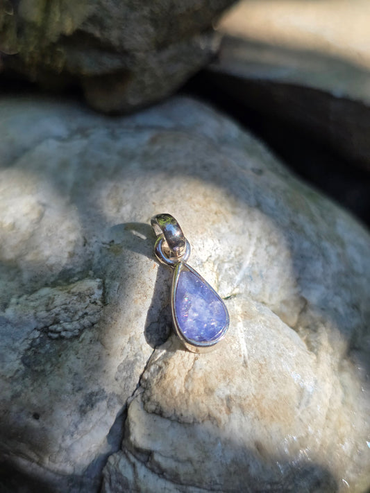 Pendentif rare en Tanzanite sertie argent 925 n°2