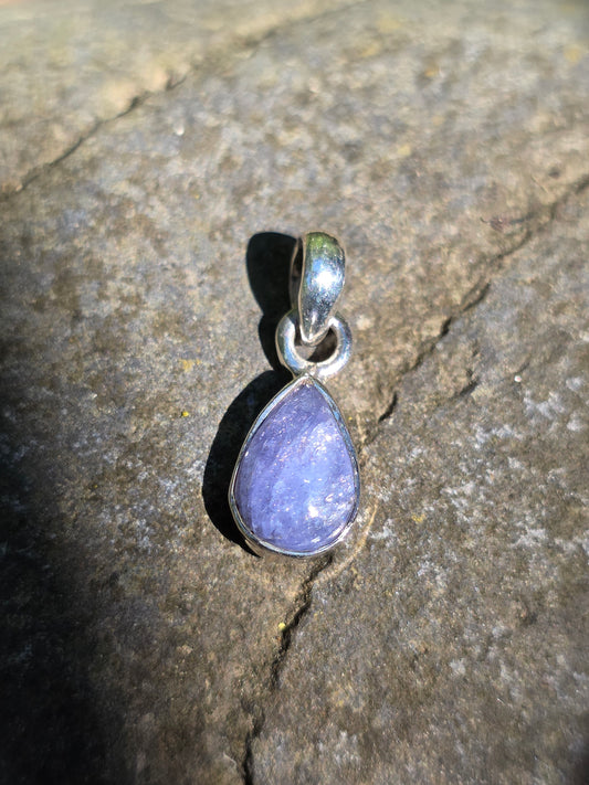 Pendentif rare en Tanzanite sertie argent 925 n°3