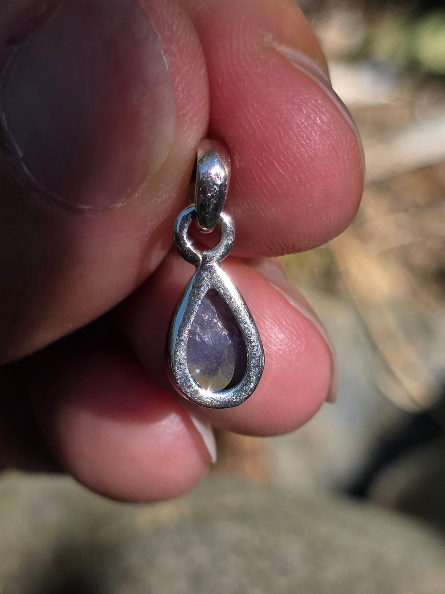 Pendentif rare en Tanzanite sertie argent 925 n°3