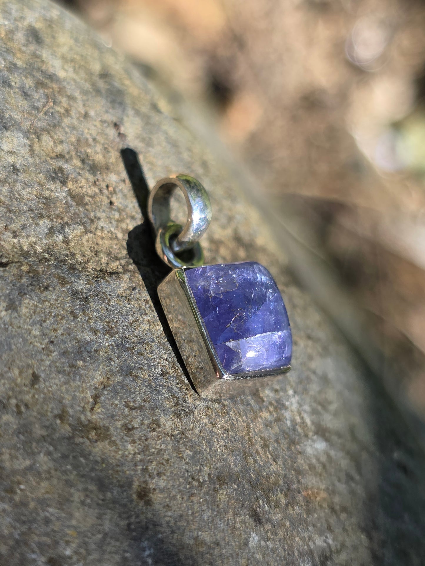 Pendentif rare en Tanzanite sertie argent 925 n°5