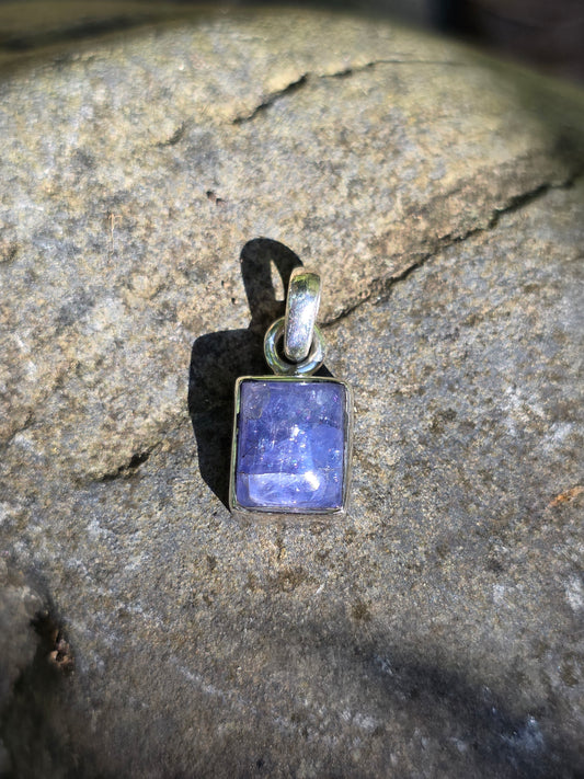 Pendentif rare en Tanzanite sertie argent 925 n°5