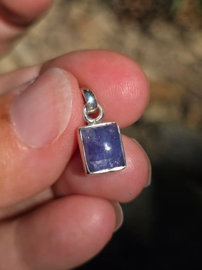Pendentif rare en Tanzanite sertie argent 925 n°5