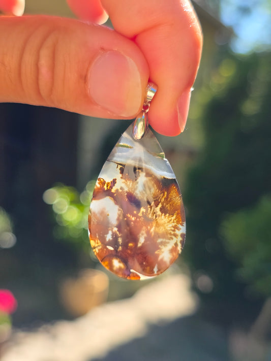 Pendentif Agate dendritique de Turquie n°1