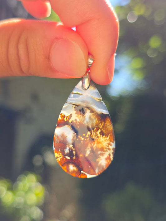 Pendentif Agate dendritique de Turquie n°1