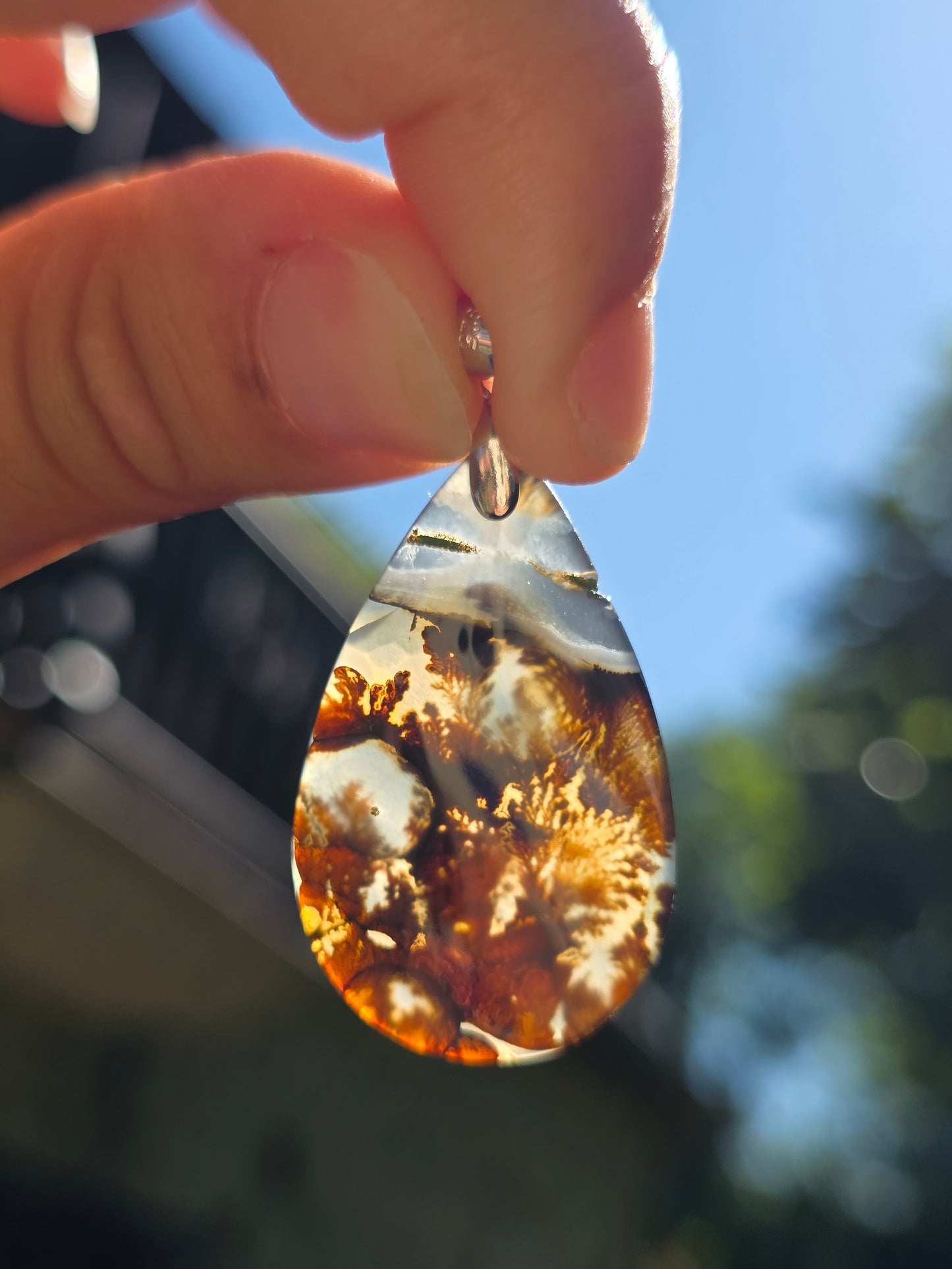 Pendentif Agate dendritique de Turquie n°1