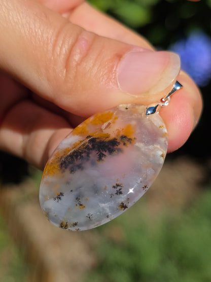 Pendentif Agate dendritique d'Inde n°8