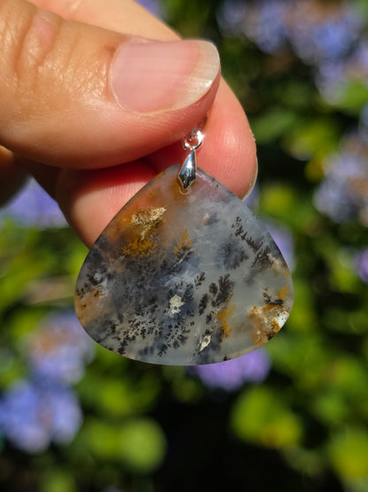 Pendentif Agate dendritique d'Inde n°10
