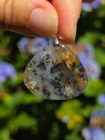 Pendentif Agate dendritique d'Inde n°10