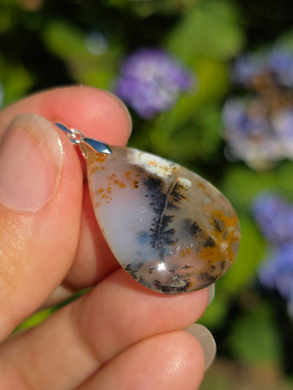Pendentif Agate dendritique d'Inde n°14