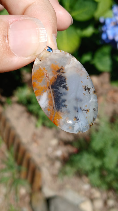 Pendentif Agate dendritique d'Inde n°8