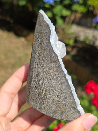 Calcédoine bleue avec Apophyllite n°5