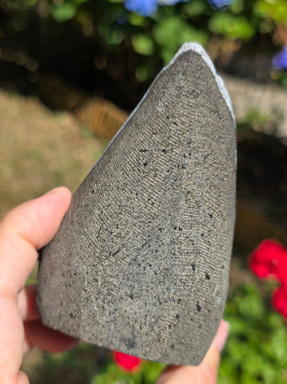 Calcédoine bleue avec Apophyllite n°5