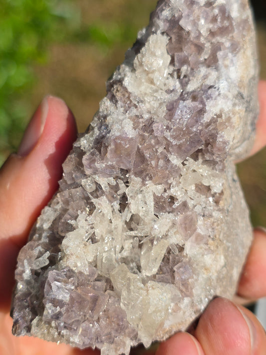 Fluorite avec cristallisation de Quartz d'Espagne E