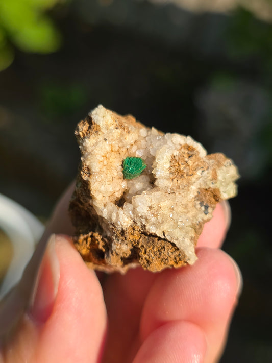 Malachite sur Quartz de l'Aveyron n°2