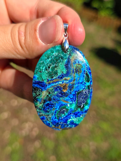 Pendentif Azurite Malachite n°1