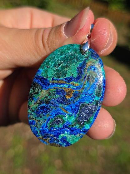 Pendentif Azurite Malachite n°1