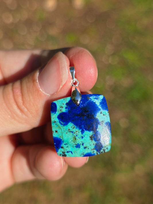 Pendentif Azurite Malachite n°8