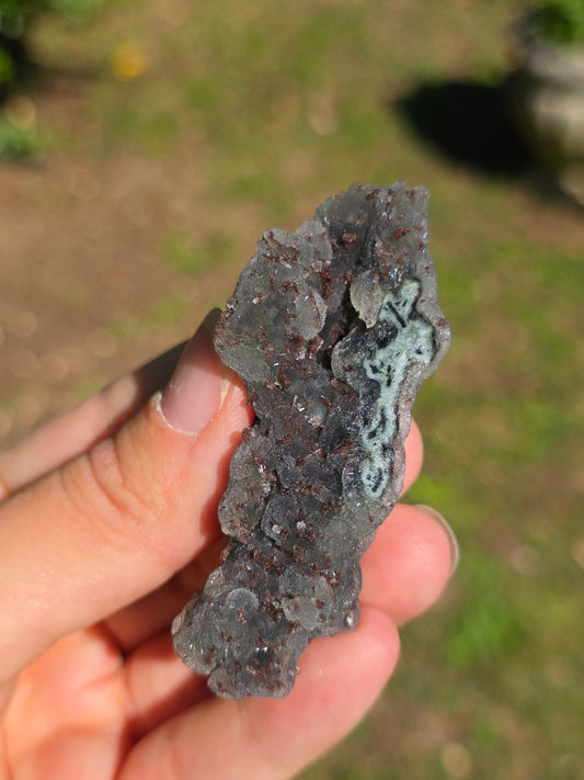 Calcédoine d'Inde avec Heulandite rouge n°18